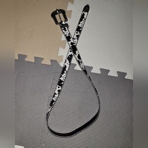 Western cow print belt